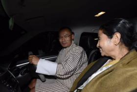 Prime Minister of Bhutan breaks protocol for WB CM Prime Minister of Bhutan breaks protocol for WB CM