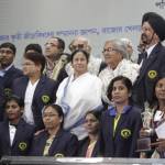 WB CM attends Khel Samman award ceremony at Netaji Indoor Stadium