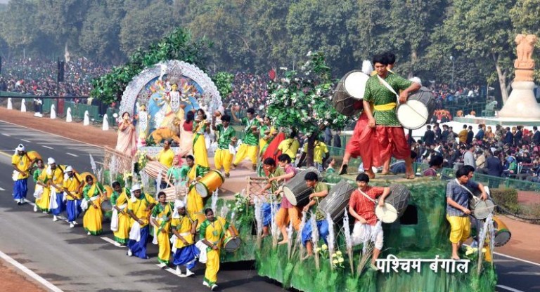Bengal highlights Sharod Utsav at Republic Day parade Bengal highlights Sharod Utsav at Republic Day parade