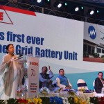 Bengal Chief Minister Mamata Banrjee inaugurates India’s first punch-grid storage battery plant and an IT Park at Haldia, 02.01.2017