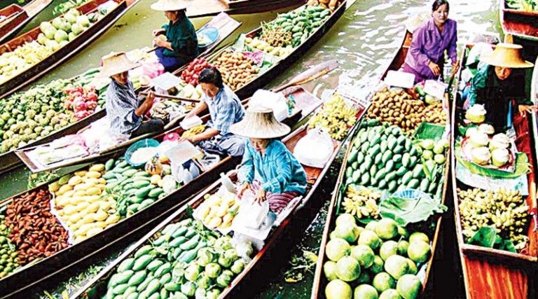 Work for floating market at Patuli going on in full swing