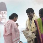 Mamata Banerjee at the state-level celebration of International Day of the World’s Indigenous People and anniversary of Quit India Movement at Jhargram