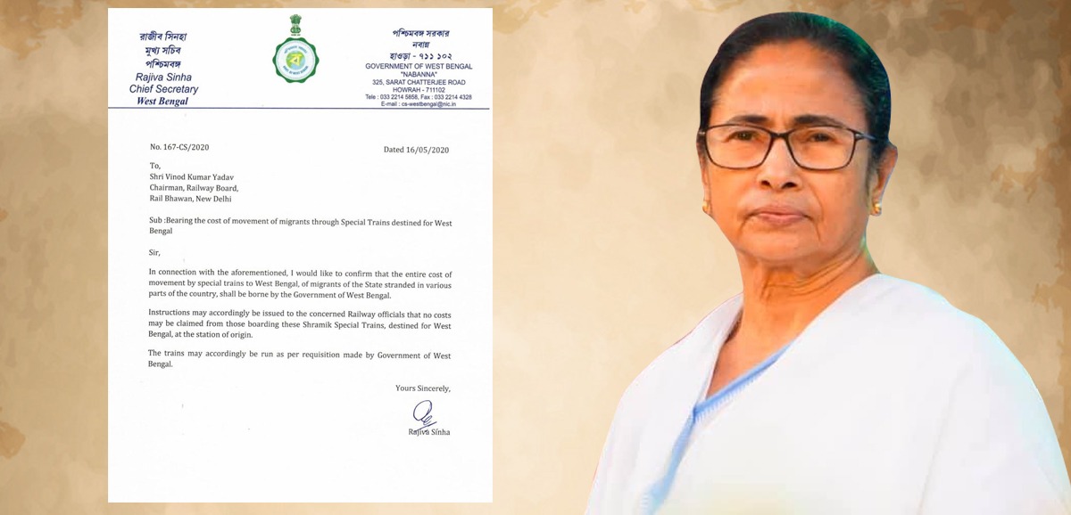 পরিযায়ী শ্রমিকদের ফেরাতে স্পেশাল ট্রেনের ভাড়া দেবে রাজ্য, টুইট করে জানালেন মুখ্যমন্ত্রী 