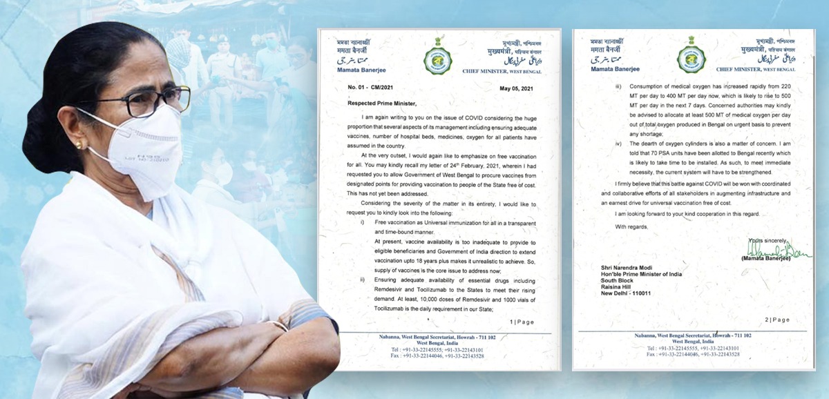 Let there be transparency in vaccine policy, writes Bengal chief minister in a letter to the prime minister Let there be transparency in vaccine policy, writes Bengal chief minister in a letter to the prime minister